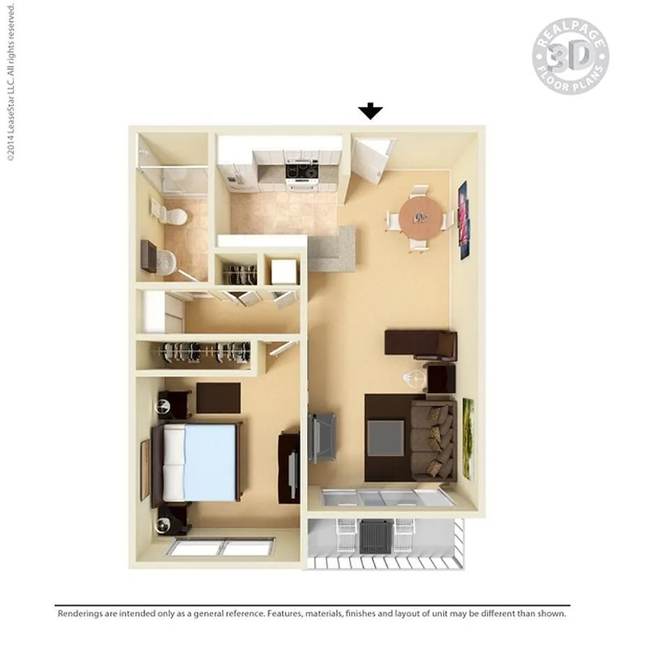 Floor plan One Bedroom