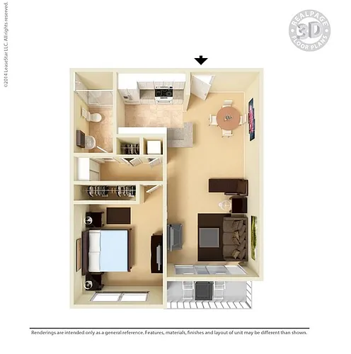 Floor plan One Bedroom