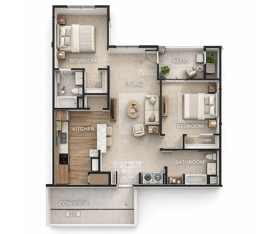 Floor plan 2 Bedroom