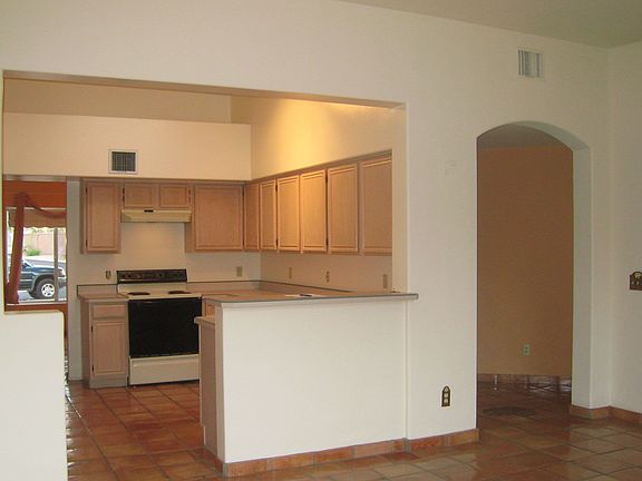Family room with view into kitchen