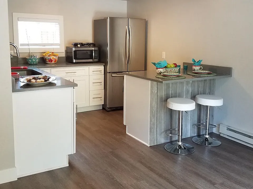 No Need for a Kitchen Table with a Built-In Breakfast Bar