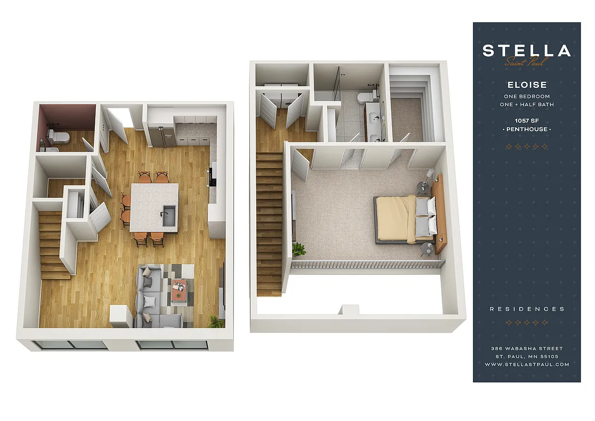 Floor plan Eloise | Penthouse Loft