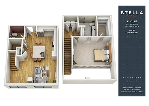 Floor plan Eloise | Penthouse Loft