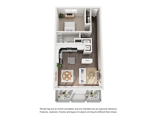 Floor plan 1x1 - Larger