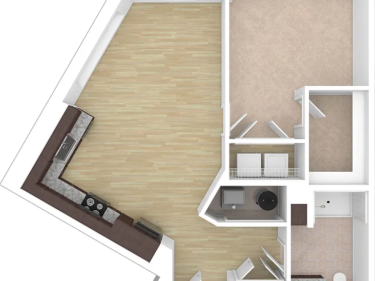 Ivy - 1 Bed, 1 Bath, 740 sq. ft.
