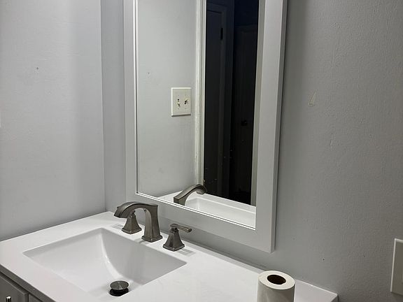 Hallway bathroom vanity.