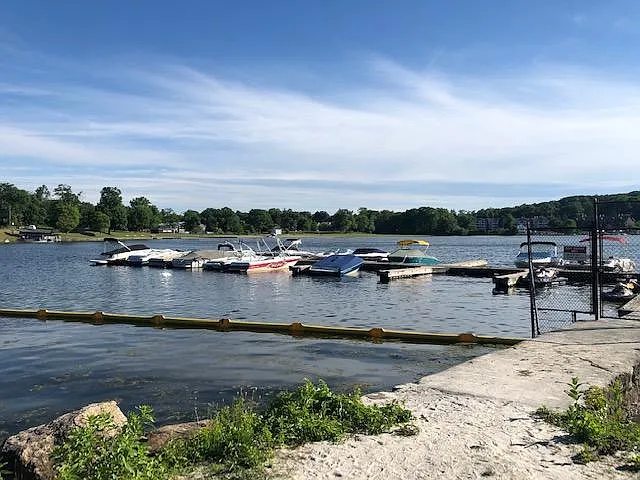 Lake across street with PRIVATE beach rights for local residents
