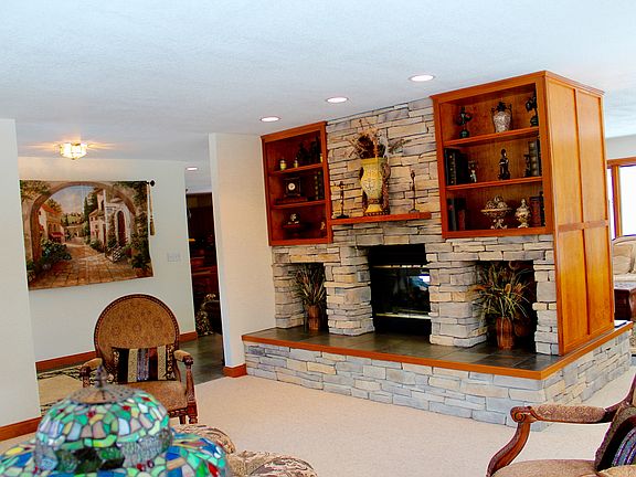 Stone fireplace 