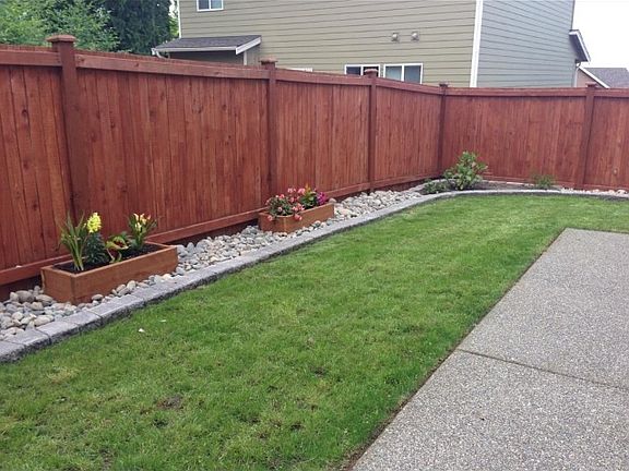 Newly re-landscaped backyard