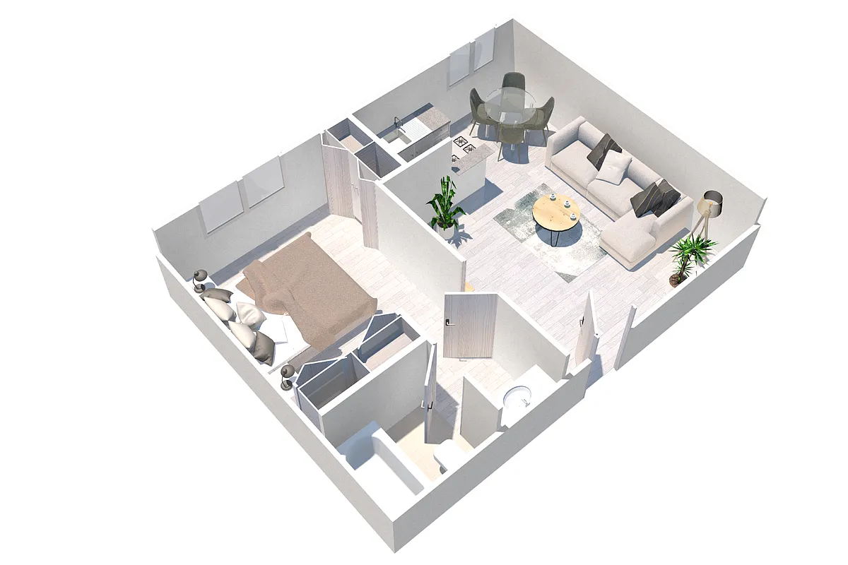 Floor plan 1 BED 1 BATH