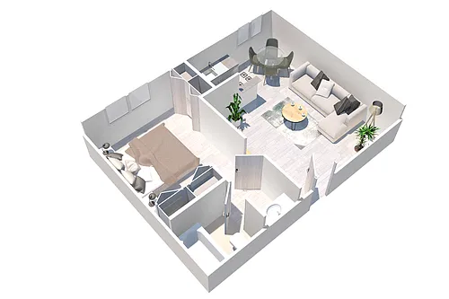 Floor plan 1 BED 1 BATH