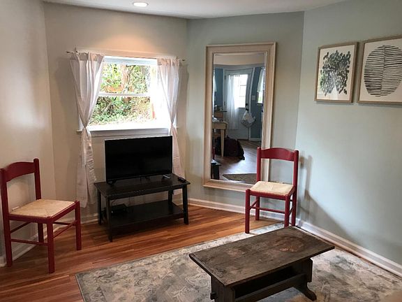 Living room is equipped with a Roku TV with Netflix account for all your entertainment needs!