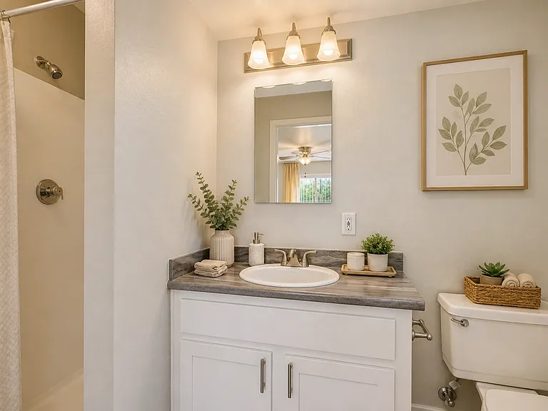 Neutral bathroom with modern decor