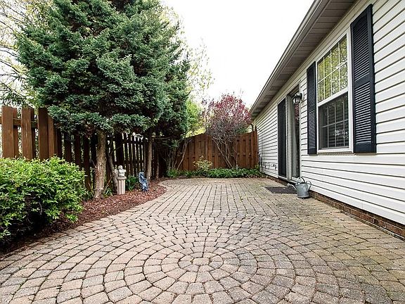 Lovely brick patio runs the length of the condo in the back off of a sliding glass door.  Also completely fenced in for privacy.