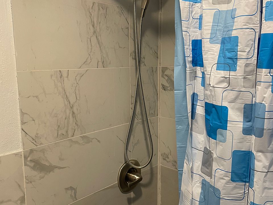 Full-sized shower.