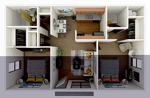 Floor plan 2B2B
