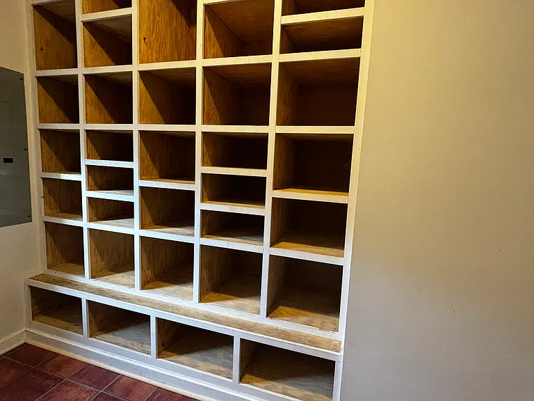 10' tall storage area in laundry room.