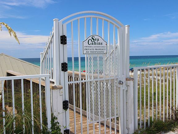 Private beach entrance