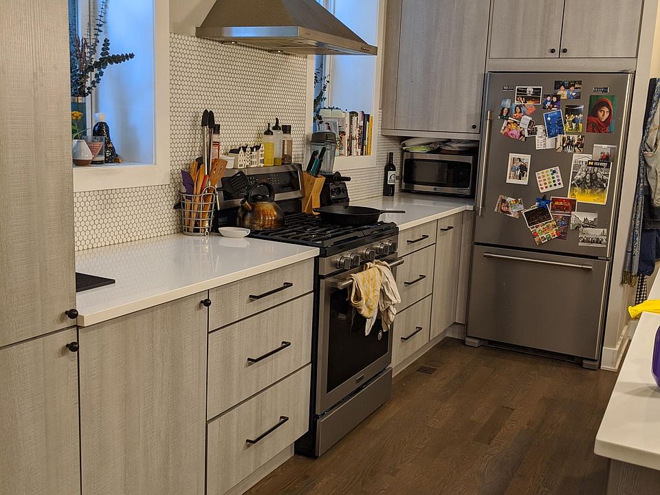 Kitchen with current tenant's stuff