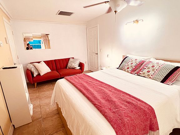 The second bedroom with queen size bed and sofa bed.