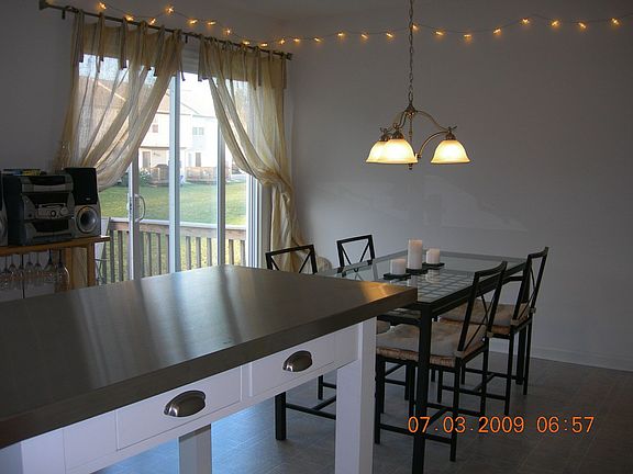 Spacious eat-in kitchen.