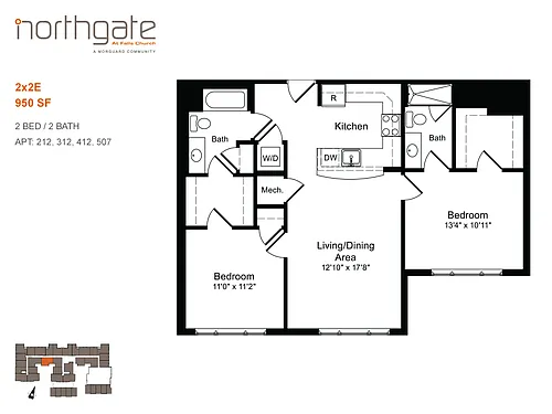 Floor plan 2x2E