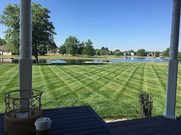 Porch view of large pond