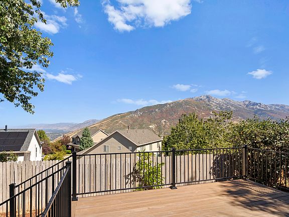 Valley and mountain view from new 16x20'' Trex deck