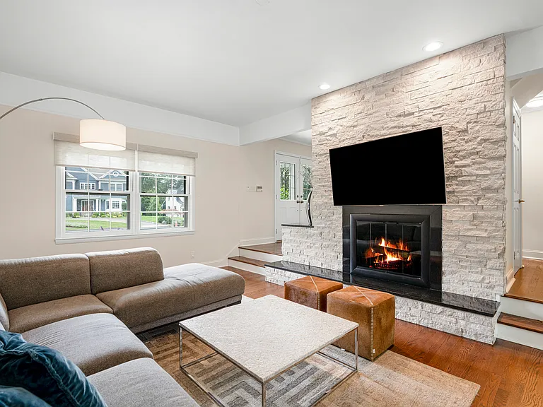 Cozy Family Room with fireplace.