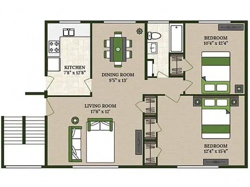 Floor plan 2 X 1