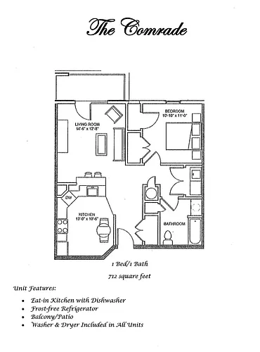 Floor plan The Comrade