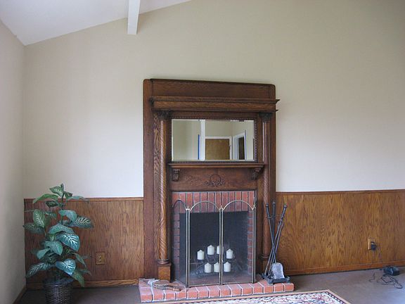 Antique Oak Fireplace Living Room