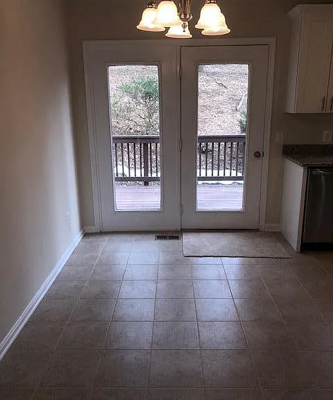 Kitchen Double Doors to Backyard