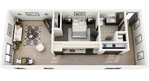 Floor plan 1x1 Open E