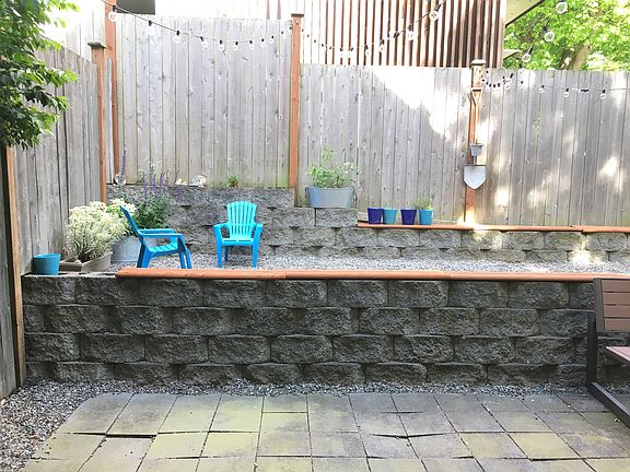 Terraced backyard