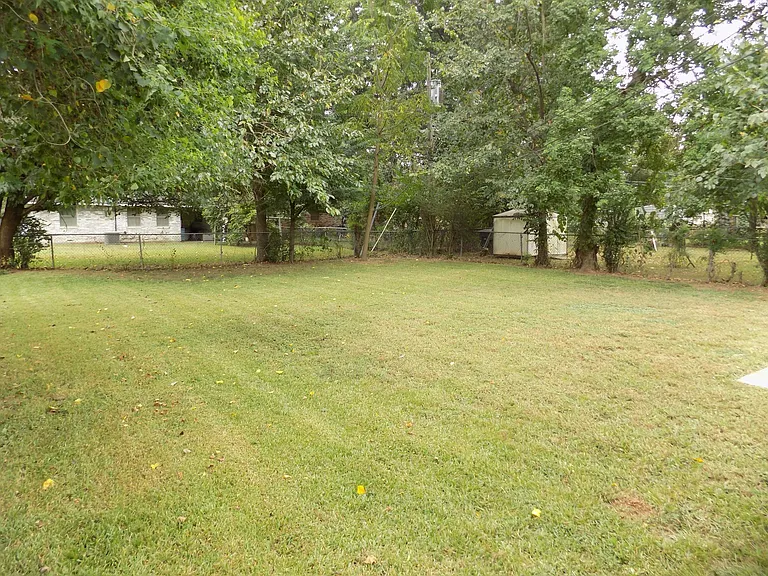 large fenced back yard
