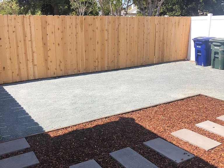 Large rear patio yard