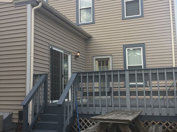 Built in seating on patio