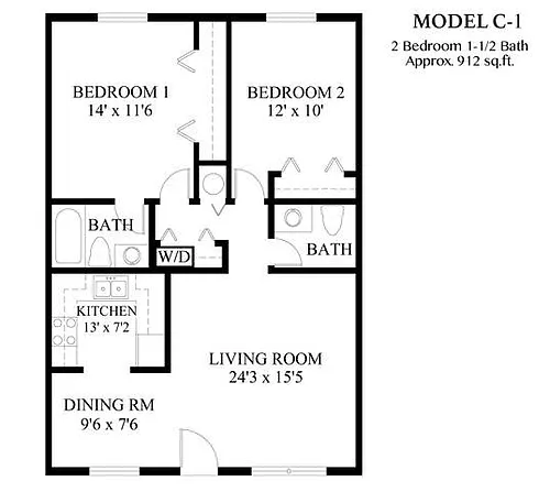 Floor plan Model C-1