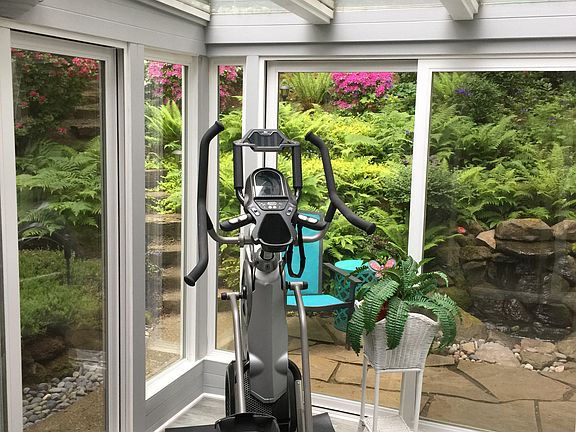 Sunroom with Four Sliders