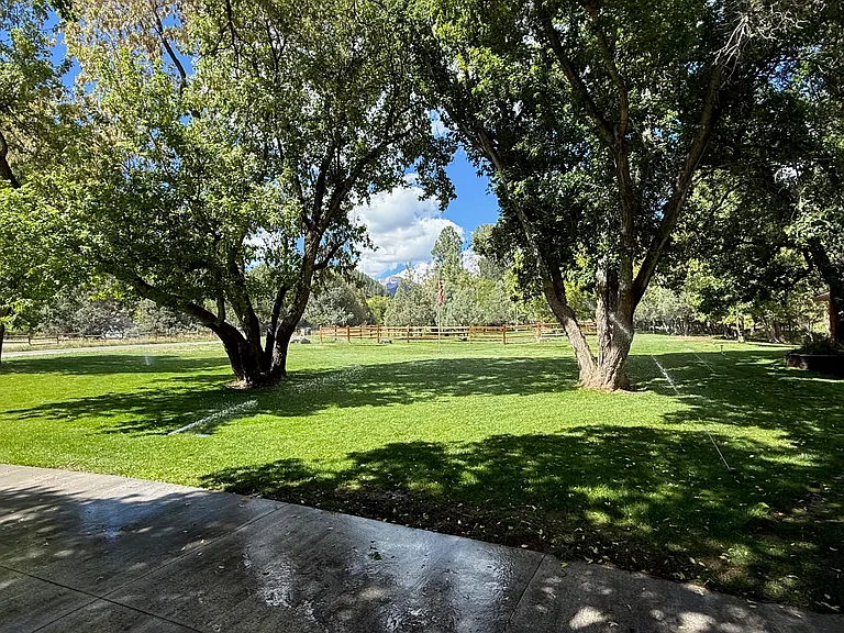 Apartment is on a large maintained estate.