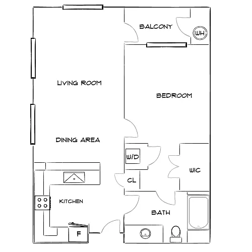Floor plan Design 1B