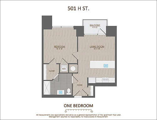 Floor plan 1 BED 1 BATH TIER 05 & 07