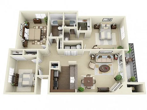 Floor plan 3x2 (Premium)