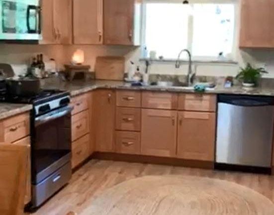 Updated kitchen with Stainless Steel appliances