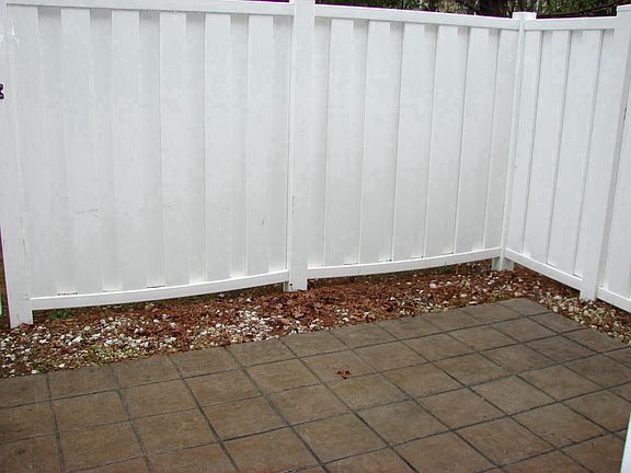 Fenced patio