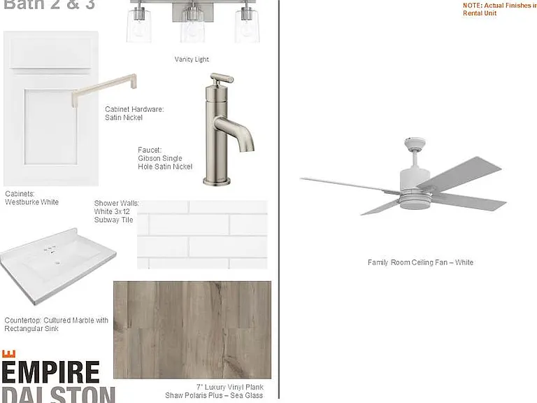Rental Unit Design Finishes