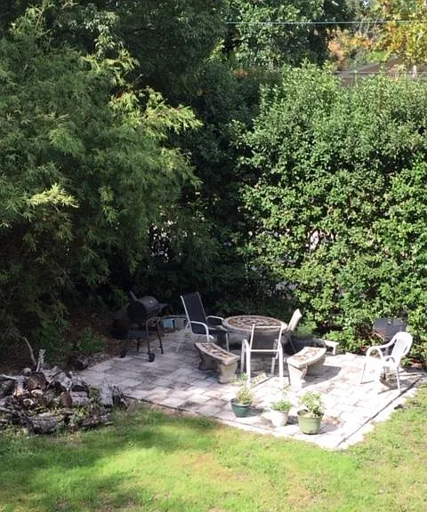 Outdoor living space shared with other tenants