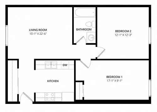Floor plan Palmer Wasilla 2x1