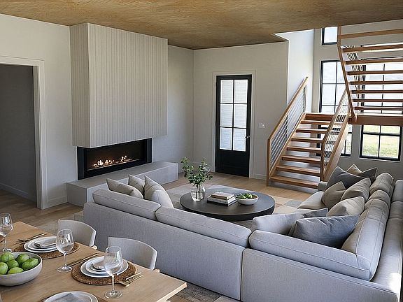 Living w/ electric fireplace